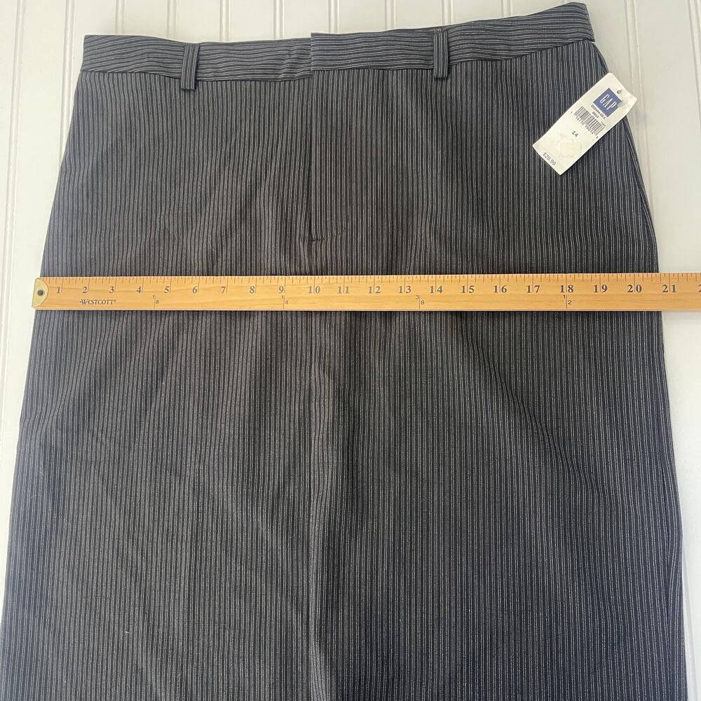NWT Gap Y2K Vintage Academia Office Wool Blend Pencil Skirt Stripes Womens XL 14 - Picture 7 of 10